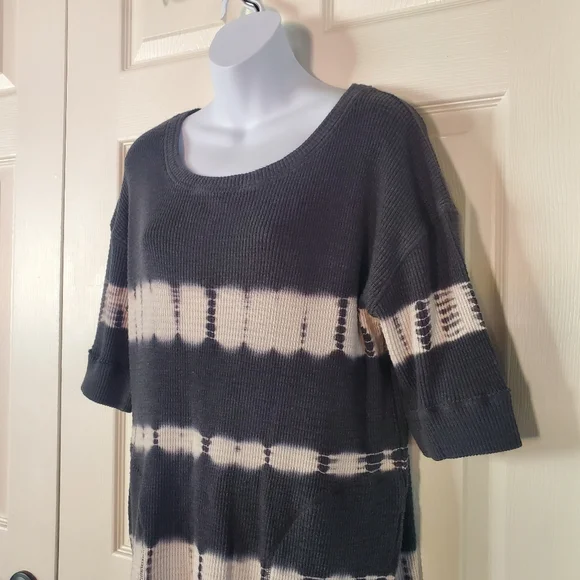 Free People Canyon Wash Tie-Dyed Thermal Tunic Oversized With Pockets Pullover S - Picture 3 of 10